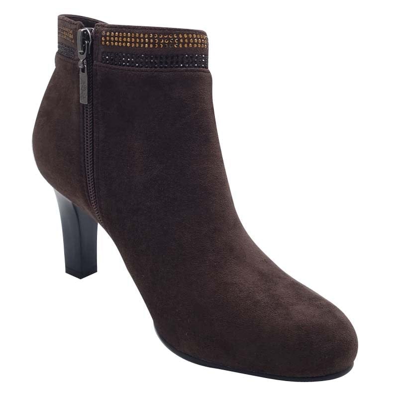 Kate Appleby Womens Kate Appleby Womens Brown Suede High Heel Ankle Boot - Peakirk
