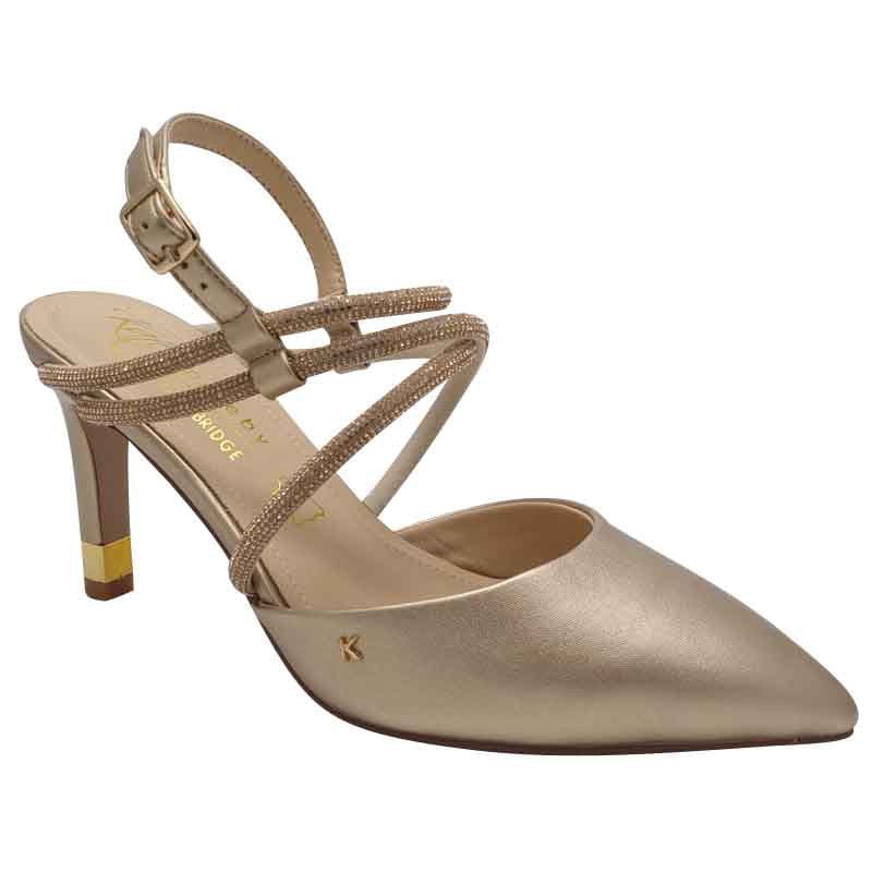 Kate Appleby Womens Kate Appleby Womens Gold Sling Back Strap High Heel - Hursley