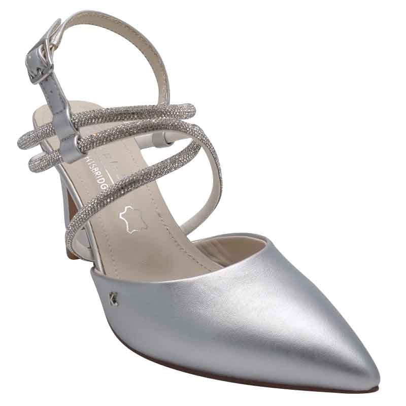 Kate Appleby Womens Kate Appleby Womens Silver Sling Back Strap High Heel - Hursley