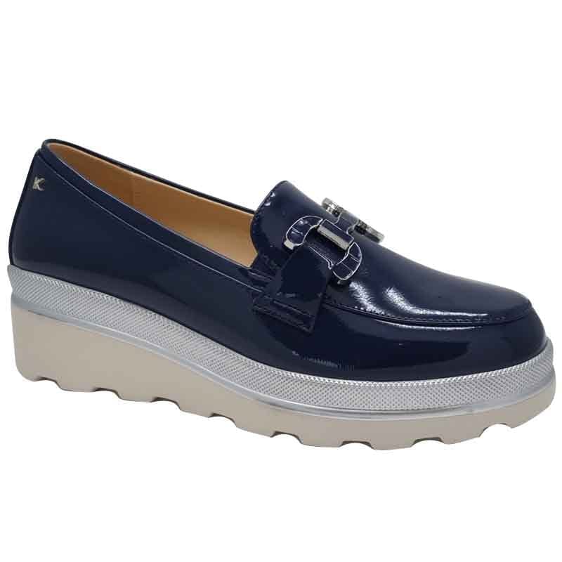 Kate Appleby Womens NAVY / 3UK Kate Appleby Womens Navy Patent Wedge Shoe - Bladon
