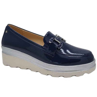 Kate Appleby Womens NAVY / 3UK Kate Appleby Womens Navy Patent Wedge Shoe - Bladon
