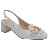 Kate Appleby Womens WHITE / 3UK Kate Appleby Womens White Patent Slingback Shoe - Bickley