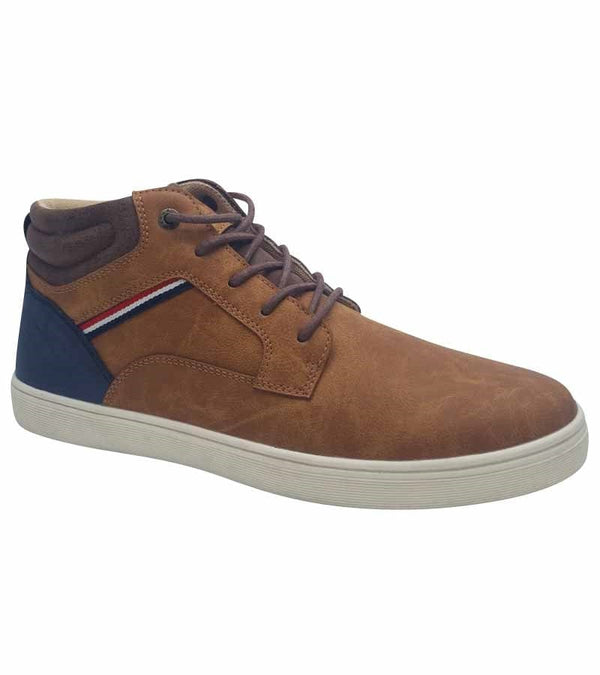 Lloyd & Pryce Mens 7UK / TAN Tommy Bowe Lace Up High Top Shoe By Lloyd & Pryce - Toole