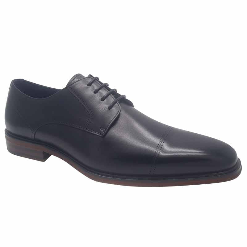 Lloyd & Pryce Mens BLACK / 7UK Tommy Bowe Bootmakers Mens Black Leather Dress Shoe - Skiv