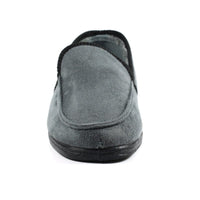 Lunar Mens Lunar Mens Slipper With Goodyear Rubber Sole In Grey - Eden