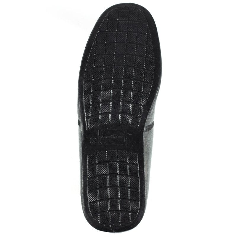 Lunar Mens Lunar Mens Slipper With Goodyear Rubber Sole In Grey - Eden