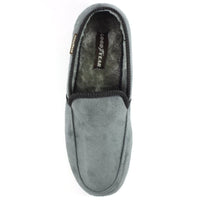 Lunar Mens Lunar Mens Slipper With Goodyear Rubber Sole In Grey - Eden