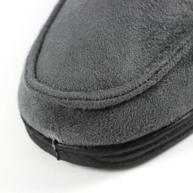 Lunar Mens Lunar Mens Slipper With Goodyear Rubber Sole In Grey - Eden