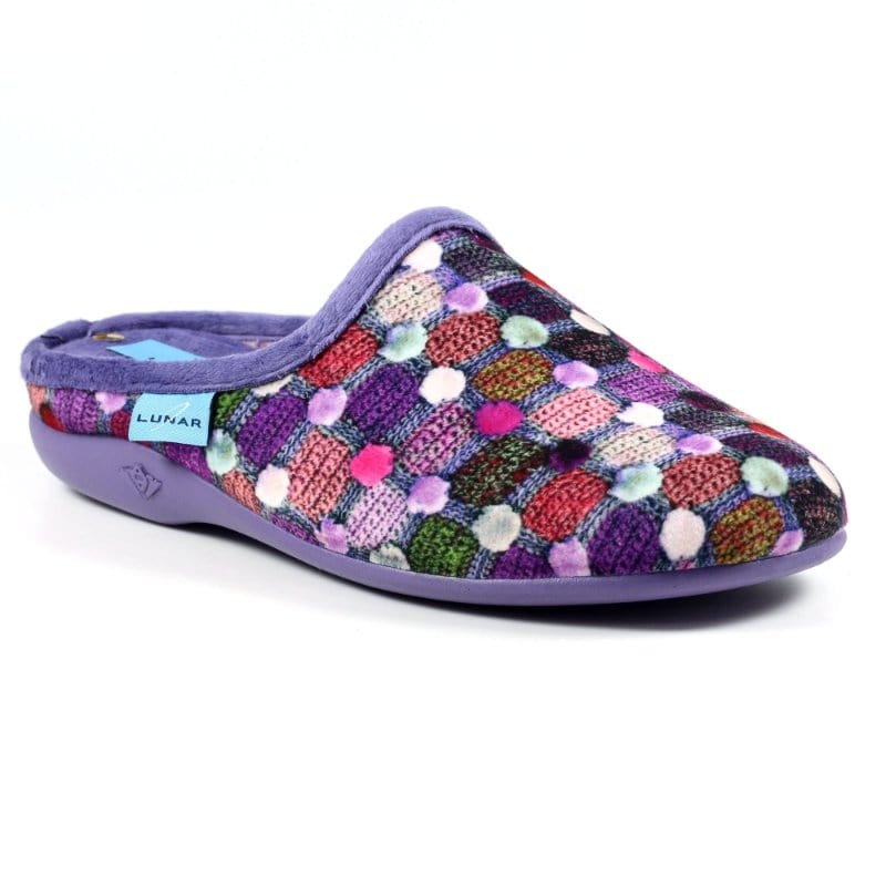 Lunar Womens 4UK / PURPLE Lunar Purple Womens Slipper - Crackle - KLA096PP