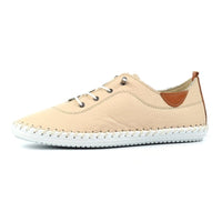 Lunar Womens BEIGE / 4UK Lunar Womens Beige Plimsoll Shoes - St. Ives