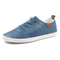 Lunar Womens BLUE / 4UK Lunar Womens Blue Plimsoll Shoes - St. Ives