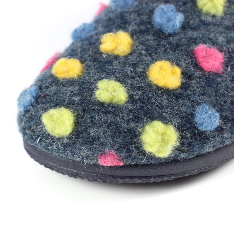 Lunar Womens Lunar Blue Polka Dot Womens Slipper - Montreal - KLA126