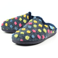 Lunar Womens Lunar Blue Polka Dot Womens Slipper - Montreal - KLA126