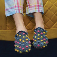 Lunar Womens Lunar Blue Polka Dot Womens Slipper - Montreal - KLA126
