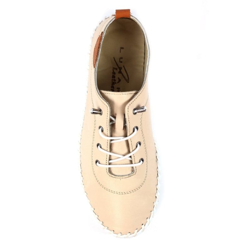 Lunar Womens Lunar Womens Beige Plimsoll Shoes - St. Ives