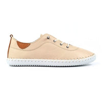 Lunar Womens Lunar Womens Beige Plimsoll Shoes - St. Ives