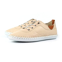 Lunar Womens Lunar Womens Beige Plimsoll Shoes - St. Ives