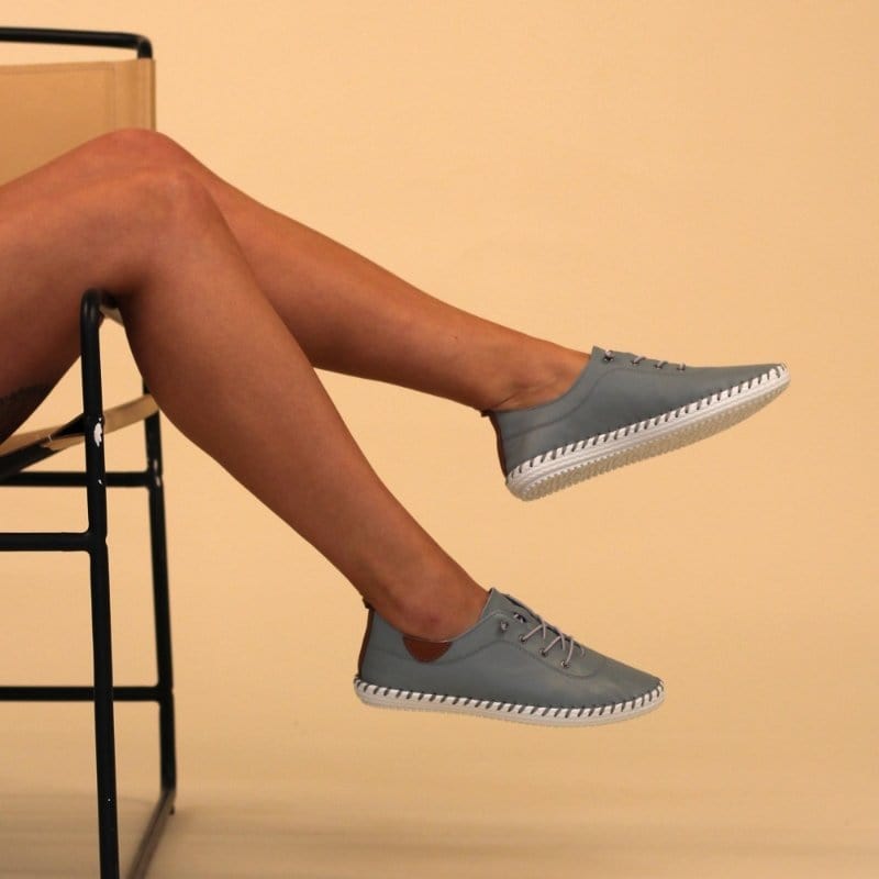 Lunar Womens Lunar Womens Blue Plimsoll Shoes - St. Ives