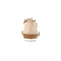 Lunar Womens Lunar Womens Cream Slip On Evie Leather Plimsoll - FLE050