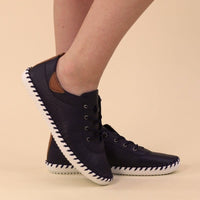 Lunar Womens Lunar Womens Navy Plimsoll Shoes - St. Ives