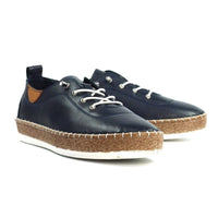 Lunar Womens Lunar Womens Navy Slip On Evie Leather Plimsoll - FLE050