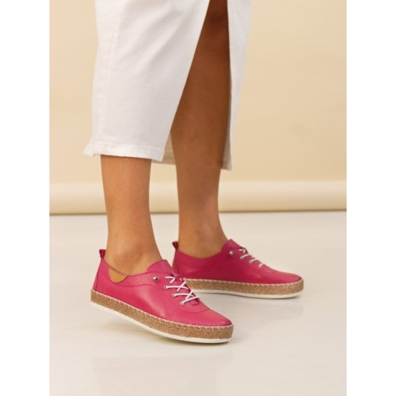 Lunar Womens Lunar Womens Pink Plimsoll Shoes - Evie