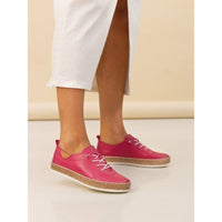 Lunar Womens Lunar Womens Pink Plimsoll Shoes - Evie