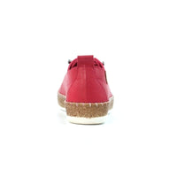 Lunar Womens Lunar Womens Rasberry Slip On Evie Leather Plimsoll - FLE050