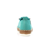Lunar Womens Lunar Womens Turquoise Slip On Evie Leather Plimsoll - FLE050