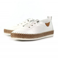 Lunar Womens Lunar Womens White Plimsoll Shoes - Evie