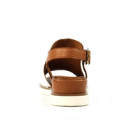 Lunar Womens Lunar Womens White Steffi Leather Wedge Sandal - JLS003