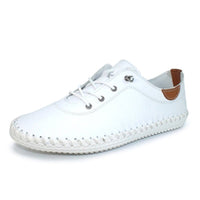 Lunar Womens WHITE / 4UK Lunar Womens White Plimsoll Shoes - St. Ives