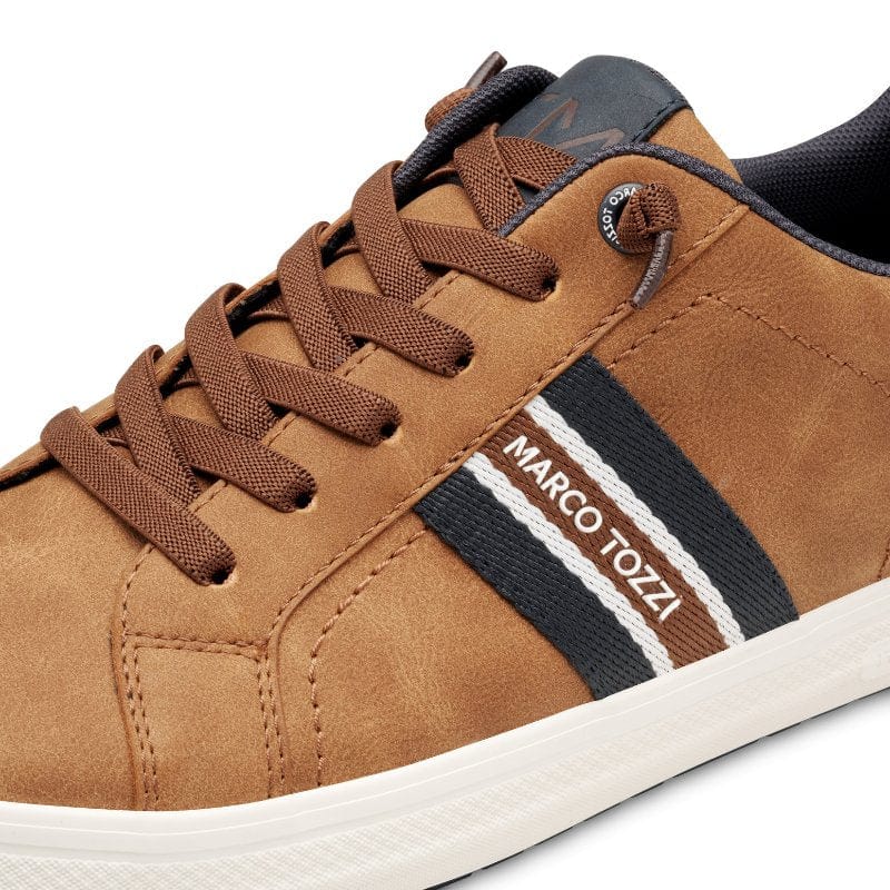 Marco Tozzi Men Mens Marco Tozzi Mens Brown Striped Trainer 2-13619-44