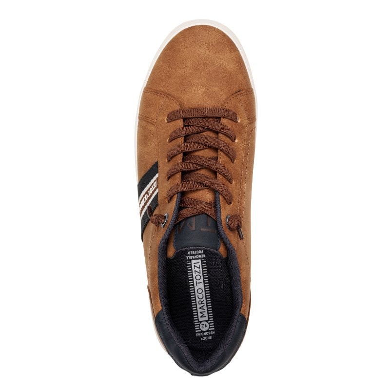 Marco Tozzi Men Mens Marco Tozzi Mens Brown Striped Trainer 2-13619-44
