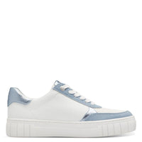 Marco Tozzi Mens Marco Tozzi Womens White And Blue Fashion Trainer 2-23710-44