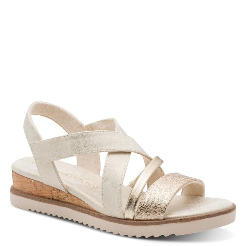 Marco Tozzi Womens BEIGE / 3UK Marco Tozzi Womens Beige Slip On Sandal 2-28704-46