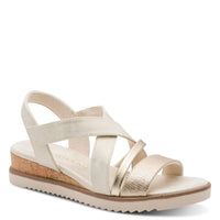 Marco Tozzi Womens BEIGE / 3UK Marco Tozzi Womens Beige Slip On Sandal 2-28704-46
