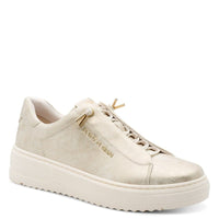 Marco Tozzi Womens BEIGE / 4UK Marco Tozzi Womens Beige Lace Up Fashion Trainer 2-23724-44