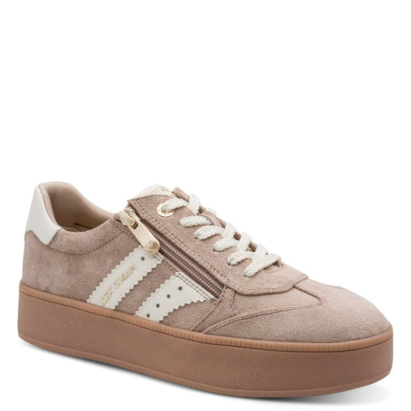 Marco Tozzi Womens BEIGE / 4UK Marco Tozzi Womens Beige Side Zip Fashion Trainer 2-23716-47