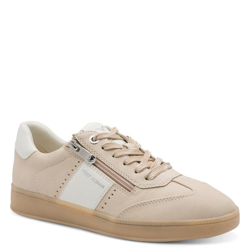 Marco Tozzi Womens BEIGE / 4UK Marco Tozzi Womens Beige Side Zip Fashion Trainer 2-23736-46