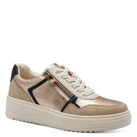 Marco Tozzi Womens BEIGE / 4UK Marco Tozzi Womens Beige Side Zip Fashion Trainer 2-23774-45