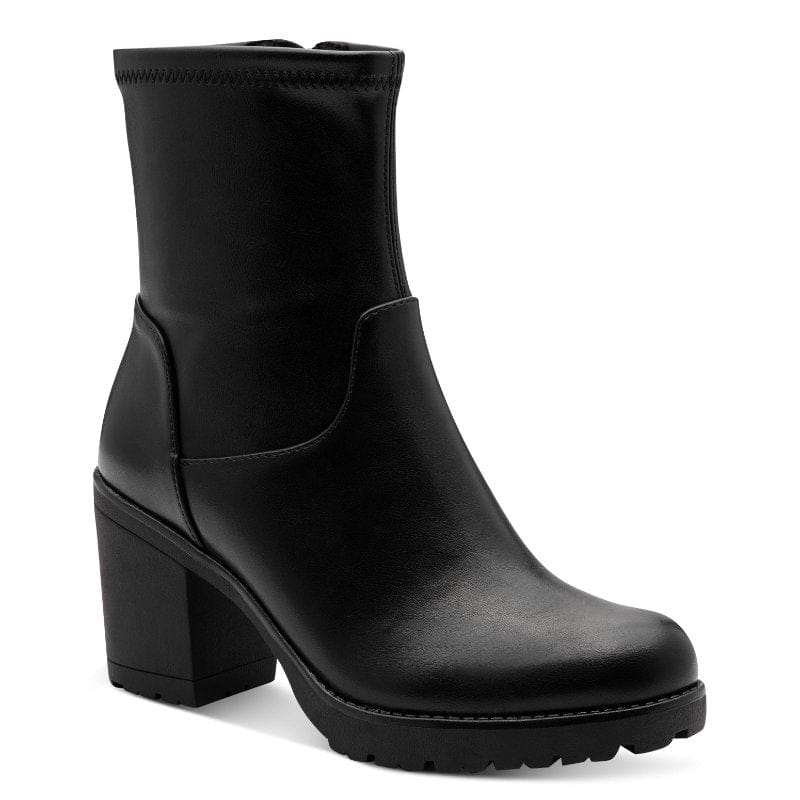 Marco Tozzi Womens BLACK / 3UK Marco Tozzi Womens Black Side Zip Block Heel Ankle Boot 2-25401-47
