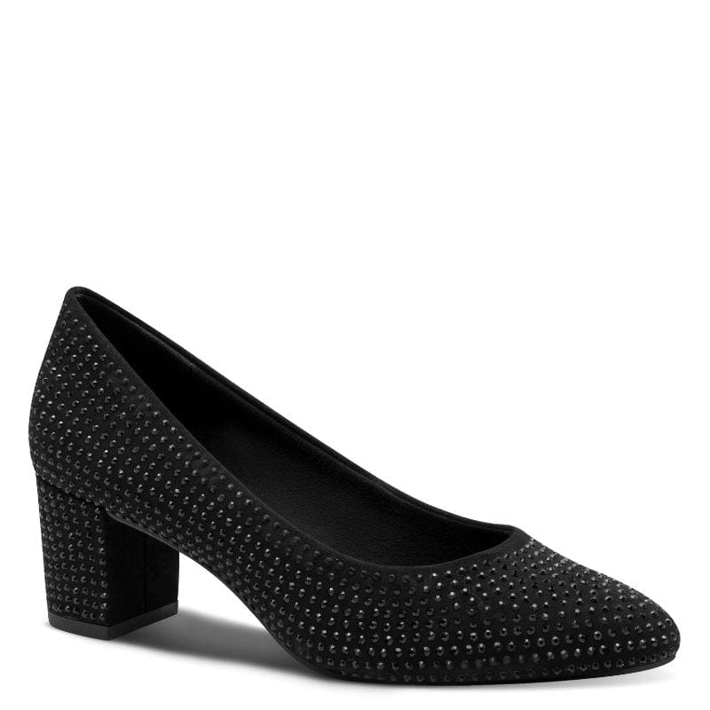 Marco Tozzi Womens BLACK / 3UK Marco Tozzi Womens Black Slip-On Heel Shoes 2-22440-45