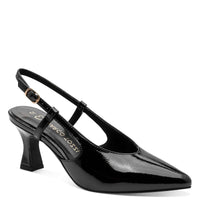 Marco Tozzi Womens BLACK / 3UK Marco Tozzi Womens Patent Black Slingback Shoe 2-29609-47