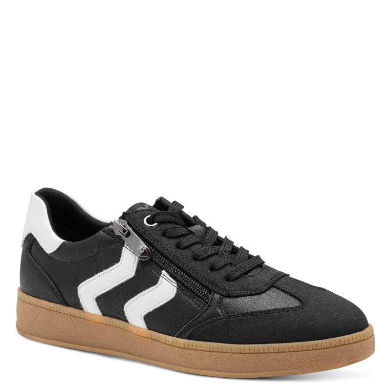Marco Tozzi Womens BLACK / 4UK Marco Tozzi Womens Black Lace Up Fashion Trainer 2-23739-44