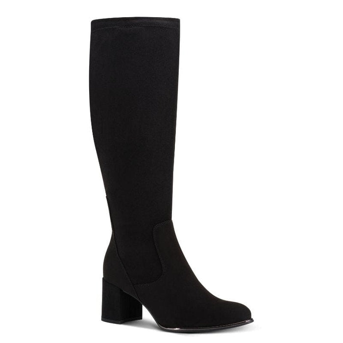 Marco Tozzi Womens BLACK / 4UK Marco Tozzi Womens Black Side Zip Block Heel High Knee Boot 2-25500-41