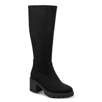 Marco Tozzi Womens BLACK / 4UK Marco Tozzi Womens Black Side Zip Block Heel High Knee Boot 2-25608-47