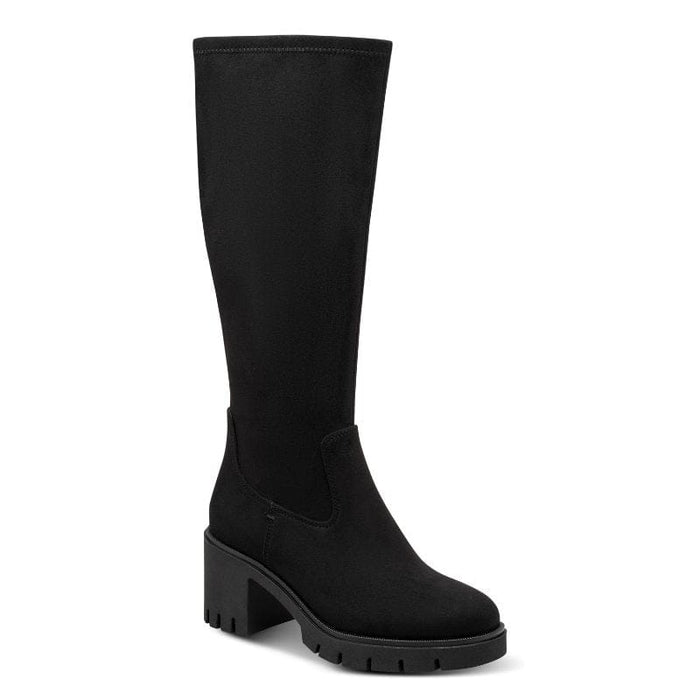 Marco Tozzi Womens BLACK / 4UK Marco Tozzi Womens Black Side Zip Block Heel High Knee Boot 2-25608-47