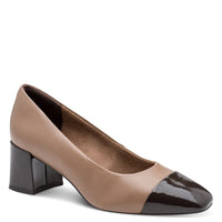 Marco Tozzi Womens BROWN / 3UK Marco Tozzi Womens Brown Slip On Block Heel Shoe 2-22428-47