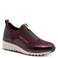 Marco Tozzi Womens BROWN / 4UK Marco Tozzi Womens Brown Front Zip Wedge Fashion Trainer 2-24780-45